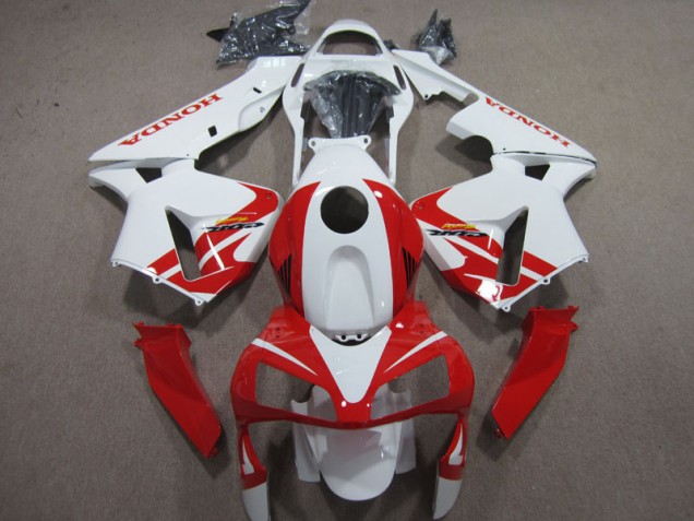 Blanc Rouge Carénage Honda CBR 600 RR 2003-2004 Blanc Rouge Carénage Honda CBR 600 RR 2003-2004