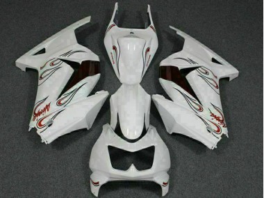 Blanc Rouge Carénage Kawasaki EX250 2008-2012