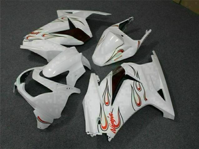 Blanc Rouge Carénage Kawasaki EX250 2008-2012 Blanc Rouge Carénage Kawasaki EX250 2008-2012