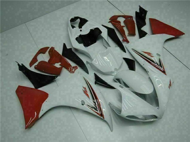 Blanc Rouge Carénage Yamaha R1 2009-2011