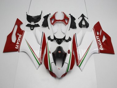 Blanc Rouge Carénages Ducati 1199 2011-2014