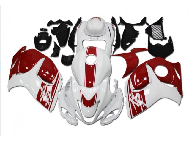 Blanc Rouge Carénages Suzuki GSXR 1300 Hayabusa 2008-2019 Blanc Rouge Carénages Suzuki GSXR 1300 Hayabusa 2008-2019