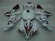 Blanc Rouge Flamme Carénage Yamaha R1 2004-2006 Blanc Rouge Flamme Carénage Yamaha R1 2004-2006