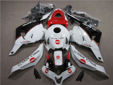 Blanc Rouge Konica Minolta Carénage Honda CBR 600 RR 2009-2012