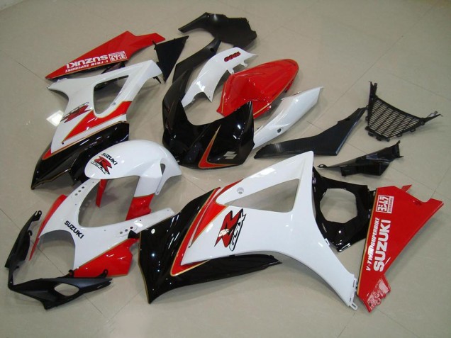 Blanc Rouge Noir Carénage Suzuki GSXR 1000 K7 2007-2008 Blanc Rouge Noir Carénage Suzuki GSXR 1000 K7 2007-2008
