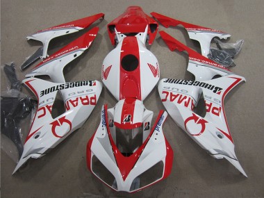 Blanc Rouge PRAMAC Carénage Honda CBR 1000 RR 2006-2007