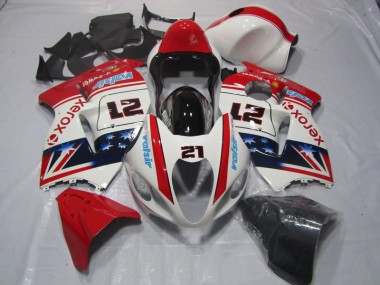 Blanc Rouge Xerox 21 Carénage Suzuki GSXR 1300 Hayabusa 1996-2007