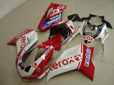 Blanc Rouge Xerox Carénage Ducati 848 1098 1198 2007-2014