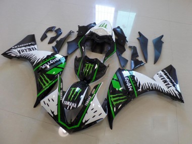 Blanc Vert Big Monster Carénage Yamaha R1 2009-2011