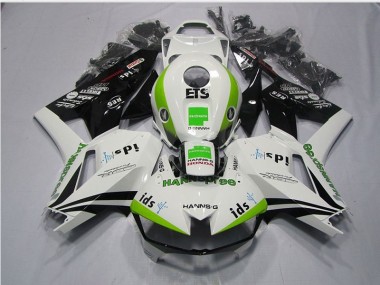 Blanc Vert Hannspree ETS Carénage Honda CBR 600 RR 2013-2021