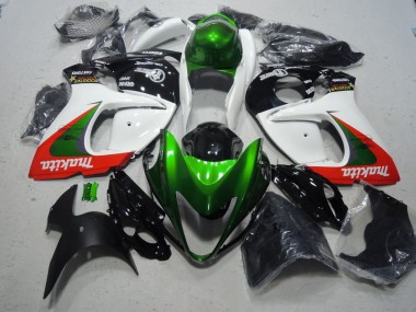 Blanc Vert Makita Carénage Suzuki GSXR 1300 Hayabusa 2008-2019