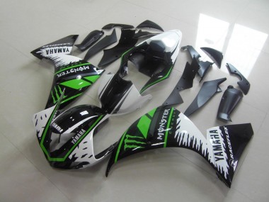 Blanc Vert Monster Carénage Yamaha R1 2012-2014