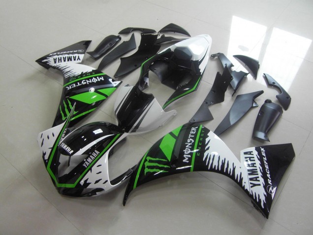 Blanc Vert Monster Carénage Yamaha R1 2012-2014 Blanc Vert Monster Carénage Yamaha R1 2012-2014