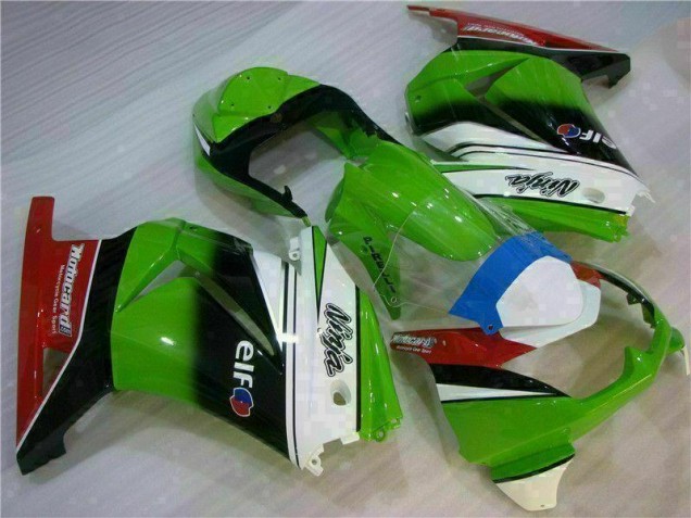 Blanc Vert Noir Ninja Carénage Kawasaki EX250 2008-2012 Blanc Vert Noir Ninja Carénage Kawasaki EX250 2008-2012