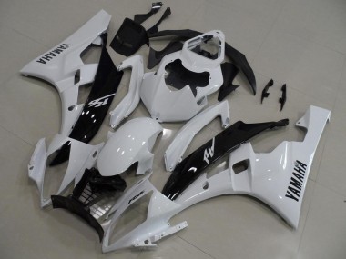 Blanc et Noir Carénage Yamaha R6 2006-2007