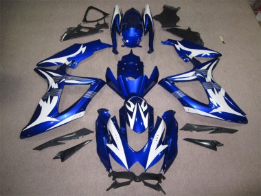 Bleu Blanc Carénage Suzuki GSXR 600 K8 2008-2010