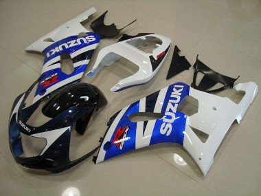 Bleu Blanc Carénage Suzuki GSXR 750 K1 K2 K3 2001-2003