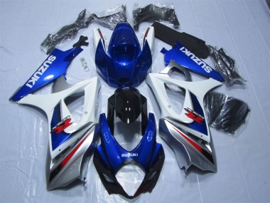 Bleu Blanc Carénages Suzuki GSXR 1000 K7 2007-2008