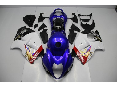 Bleu Blanc Carénages Suzuki GSXR 1300 Hayabusa 1996-2007