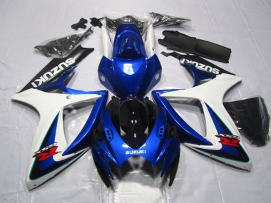 Bleu Blanc Carénages Suzuki GSXR 600 K6 2006-2007