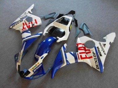 Bleu Blanc Fiat Carénage Yamaha R6 2003-2005