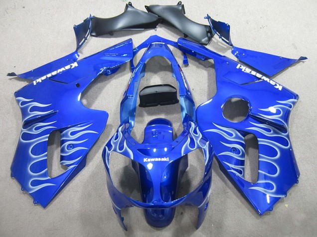 Bleu Blanc Flamme Carénage Kawasaki ZX12R 2000-2001 Bleu Blanc Flamme Carénage Kawasaki ZX12R 2000-2001
