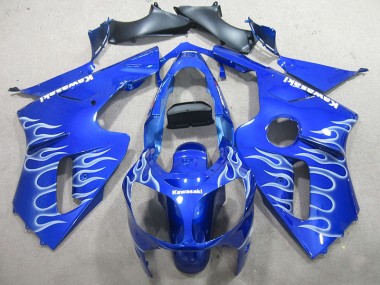 Bleu Blanc Flamme Carénage Kawasaki ZX12R 2002-2006