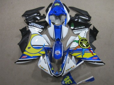 Bleu Blanc Jaune 46 Carénage Yamaha R1 2012-2014