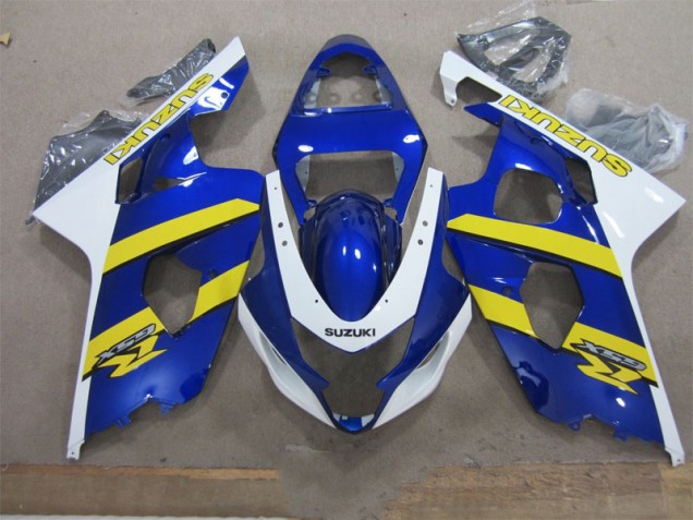 Bleu Blanc Jaune Carénage Suzuki GSXR 600 K4 2004-2005 Bleu Blanc Jaune Carénage Suzuki GSXR 600 K4 2004-2005