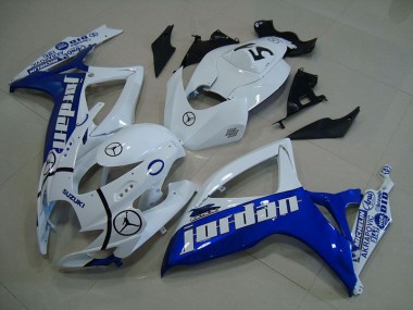 Bleu Blanc Jordan Carénage Suzuki GSXR 750 K6 2006-2007