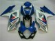Bleu Blanc Kit Carénages Complet Suzuki GSXR 1000 K7 2007-2008 Bleu Blanc Kit Carénages Complet Suzuki GSXR 1000 K7 2007-2008