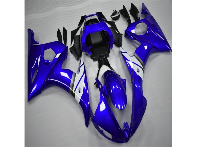 Bleu Blanc Kit Carénages Complet Yamaha R6 2003-2005 Bleu Blanc Kit Carénages Complet Yamaha R6 2003-2005