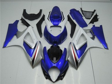 Bleu Blanc Kit Carénages & Plastique Suzuki GSXR 1000 K7 2007-2008