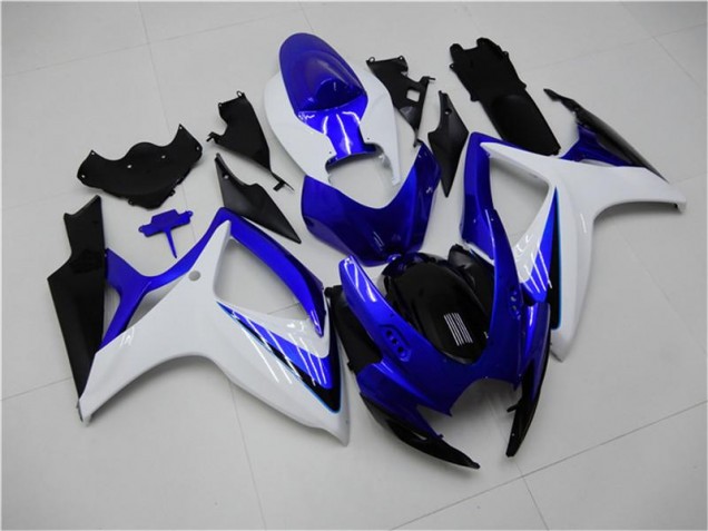 Bleu Blanc Kit Carénages Suzuki GSXR 600 / 750 K6 2006-2007 Bleu Blanc Kit Carénages Suzuki GSXR 600 / 750 K6 2006-2007