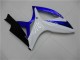 Bleu Blanc Kit Carénages Suzuki GSXR 600 / 750 K6 2006-2007 Bleu Blanc Kit Carénages Suzuki GSXR 600 / 750 K6 2006-2007
