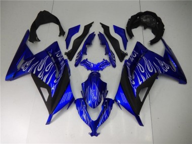 Bleu Blanc Noir Carénage Kawasaki EX300 2013-2016