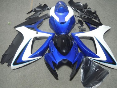 Bleu Blanc Noir Carénage Suzuki GSXR 600 K6 2006-2007