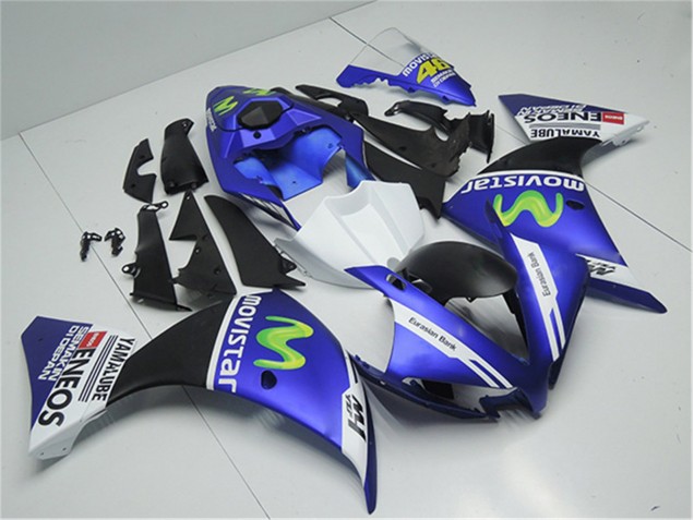 Bleu Blanc Noir Carénage Yamaha R1 2012-2014 Bleu Blanc Noir Carénage Yamaha R1 2012-2014
