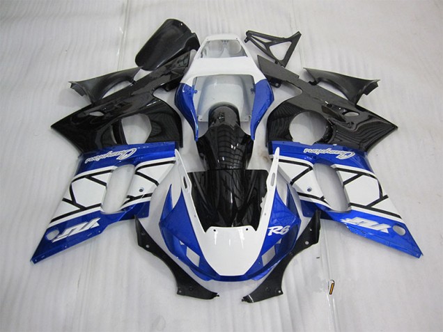 Bleu Blanc Noir Carénage Yamaha R6 1998-2002 Bleu Blanc Noir Carénage Yamaha R6 1998-2002