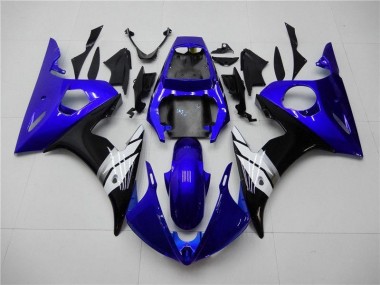Bleu Blanc Noir Carénage Yamaha R6 2003-2005
