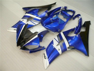 Bleu Blanc Noir Carénages Yamaha R6 2008-2016
