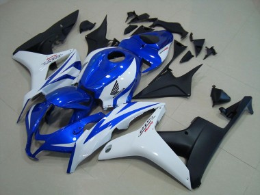 Bleu Blanc Noir Mat Carénage Honda CBR 600 RR 2007-2008