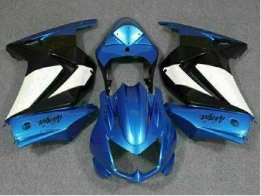 Bleu Blanc Noir Ninja Carénages Kawasaki EX250 2008-2012
