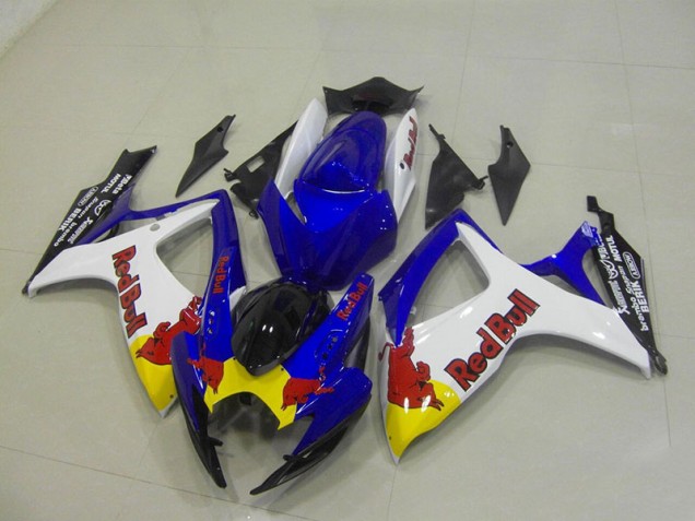Bleu Blanc Red Bull Carénage Suzuki GSXR 750 K6 2006-2007 Bleu Blanc Red Bull Carénage Suzuki GSXR 750 K6 2006-2007
