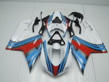 Bleu Blanc Rouge Carénage Ducati 848 1098 1198 2007-2014