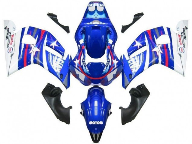 Bleu Blanc Star Fiat Carénage Yamaha R6 1998-2002 Bleu Blanc Star Fiat Carénage Yamaha R6 1998-2002