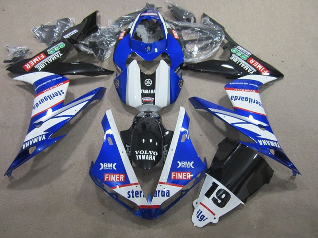 Bleu Blanc Volvo Sterilgarda 19 Carénage Yamaha R1 2004-2006 Bleu Blanc Volvo Sterilgarda 19 Carénage Yamaha R1 2004-2006
