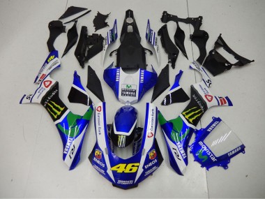 Bleu Bleu Blanc ENEOS Movistar 46 Carénage Yamaha R1 2015-2019