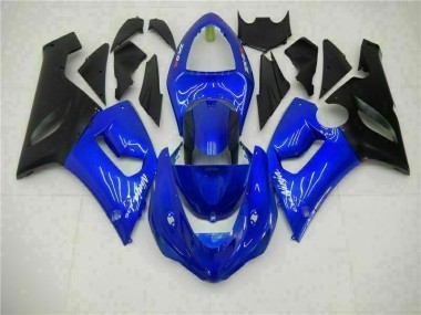 Bleu Carénage Kawasaki ZX6R 2005-2006