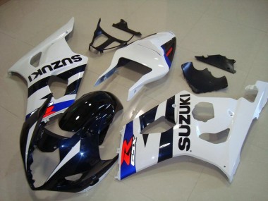 Bleu Foncé Blanc Carénage Suzuki GSXR 1000 K3 2003-2004